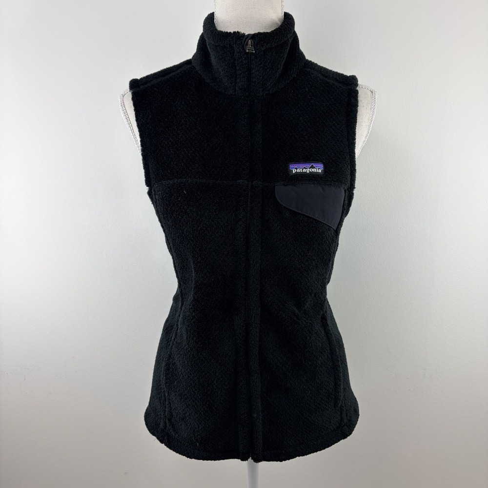 Patagonia Women's Re-Tool Fleece Vest M Black Polartec Thermal Pro Full Zip